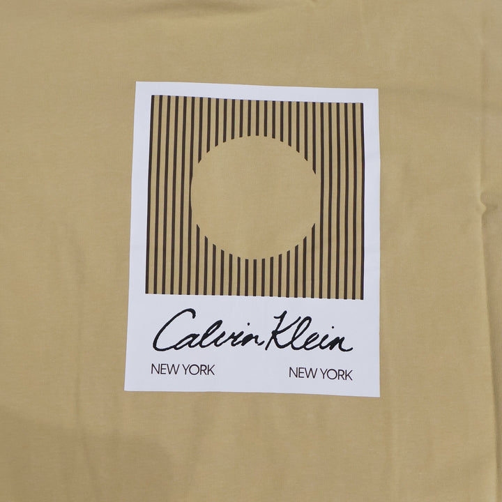 T-SHIRT CALVIN KLEIN JEANS INTERLOCK LOGO BEIGE JUNIOR