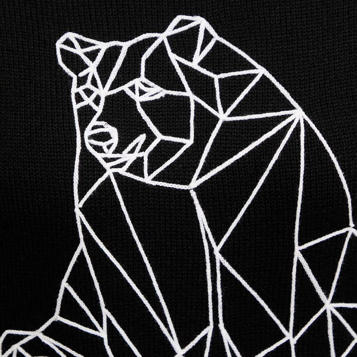 7W000700 AF17574 - Felpe - EMPORIO ARMANI - Maglia Lana - Nero & Beige - Maglione Girocollo - Caldo - Confortevole - Look Sportivo - Abbigliamento Autunno Inverno