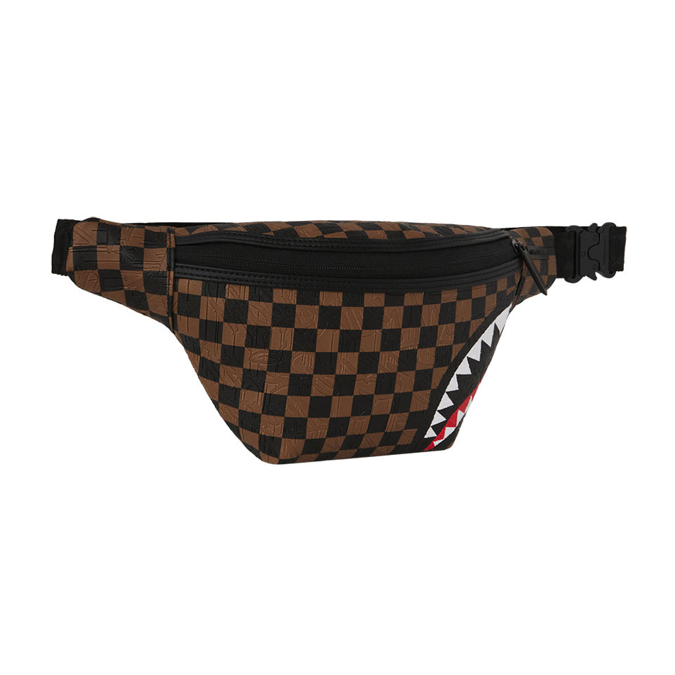 MARSUPIO CROSSBODY SPRAYGROUND SAWTOOTH SHARKS IN PARIS MARRONE DAMIER 910B8240NSZ