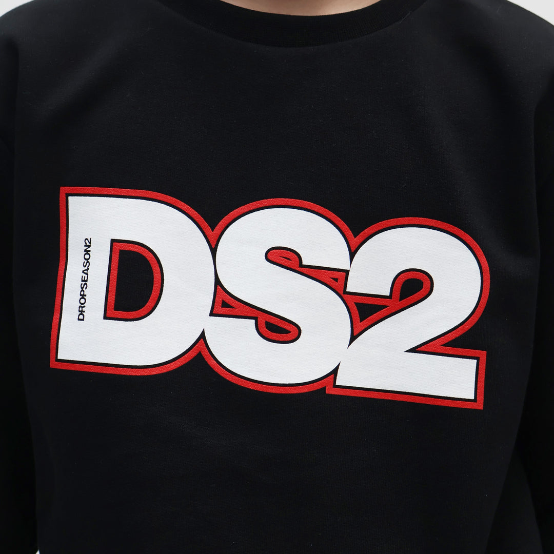 FW25K080 - Abbigliamento - Felpe - Bambini - DS2 - DROP SEASON 2 - Girocollo - Felpato - Streetwear - Autunno/Inverno 2025