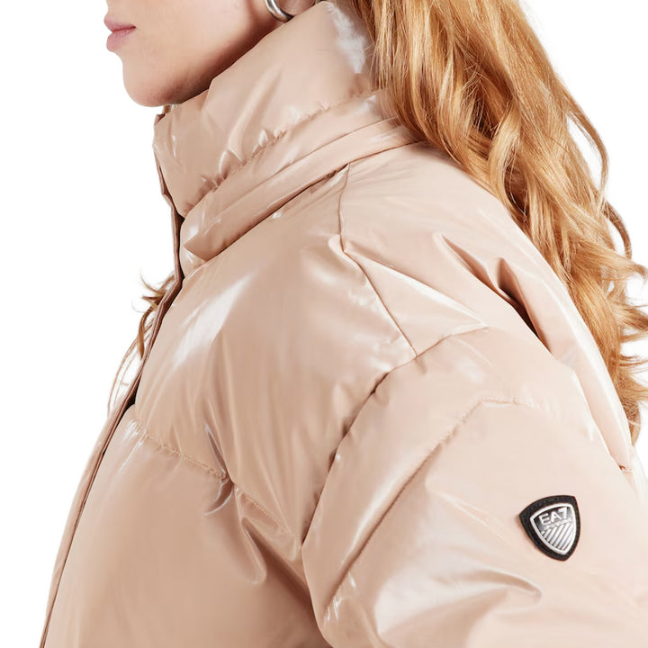 7W000808 AF14805 - Giacche - EMPORIO ARMANI - EA7 WOVEN - Tessuto Lucido - Nero & Avorio - Bomber - Abbigliamento Autunno Inverno