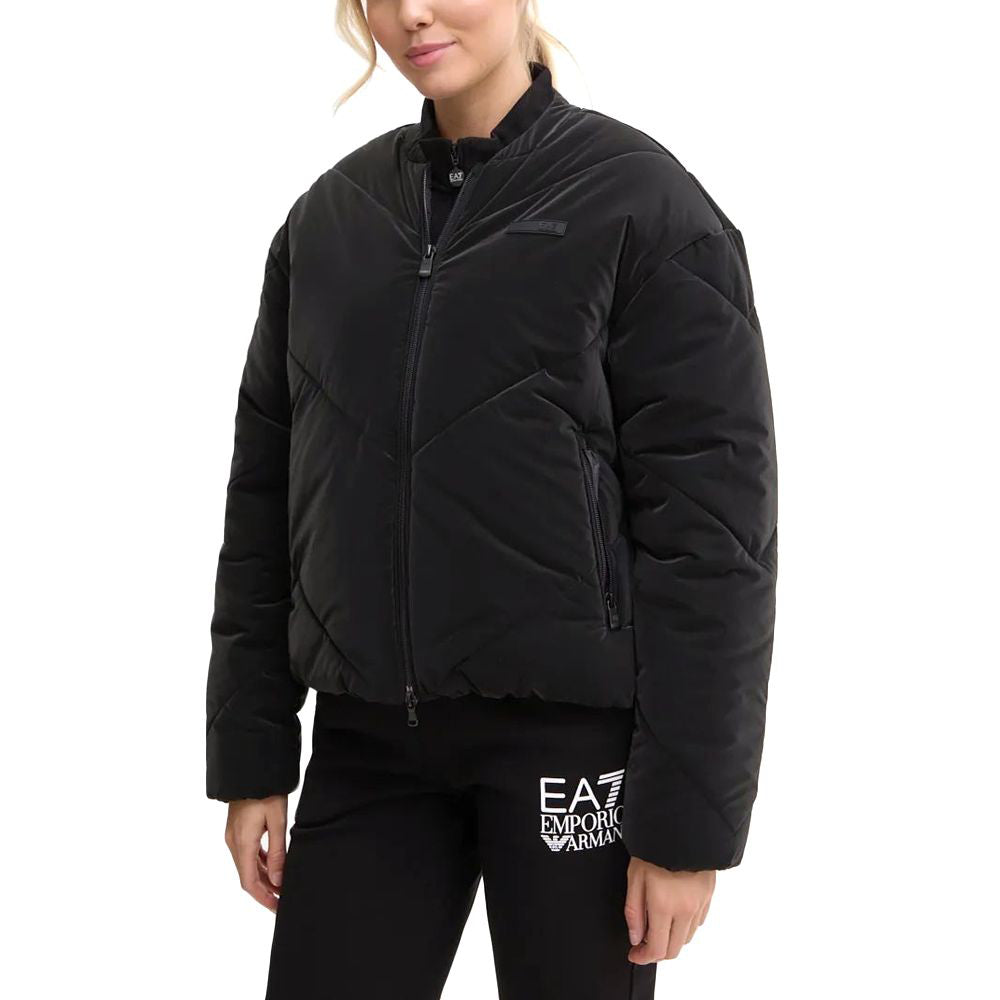 6DTB08 TNDMZ - Giacche - EMPORIO ARMANI - GIUBBOTTO BOMBER DONNA - Nero Classico - Stile Iconico - Casual Chic - Leggero - Abbigliamento Autunno/Inverno