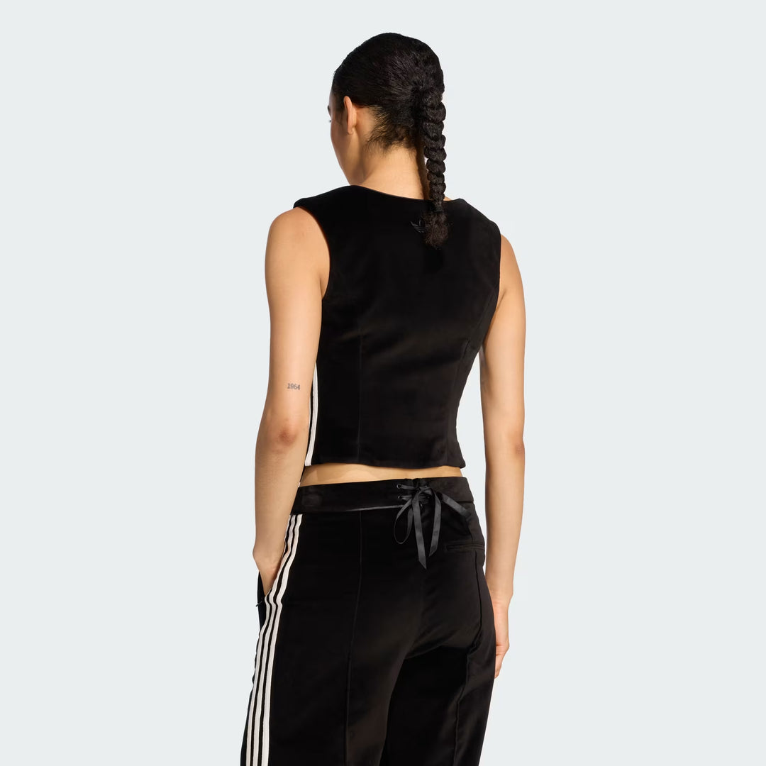 ADIDAS ORIGINALS WOMEN'S VELVET CORSET – BLACK – KF4693