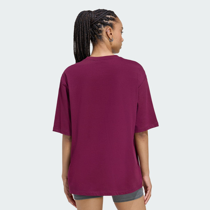 T-SHIRT DONNA ADIDAS ORIGINALS BOYFRIEND ESSENTIALS BORDEAUX