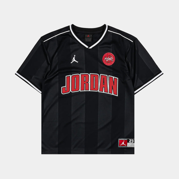 95F217 - T-Shirt e Polo - JORDAN Flight Jersey - Design Black & Red - JUMPMAN - Stile Basket - Maglia Calcio- Nera