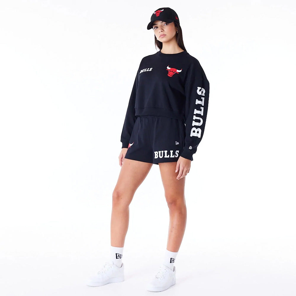 Bundle New Era Bulls - Felpa Crop & Pantaloni Jogger Black