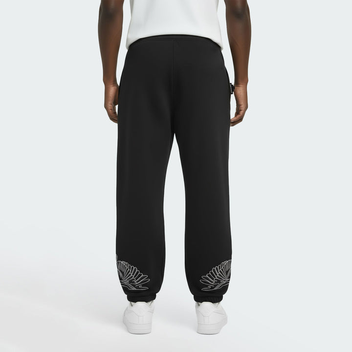 F5CAMAFP004 - Pantaloni - Tuta - MARCELO BURLON - County of Milan - Nero - Con Logo Grafico - Cordino Regolabile - Streetwear