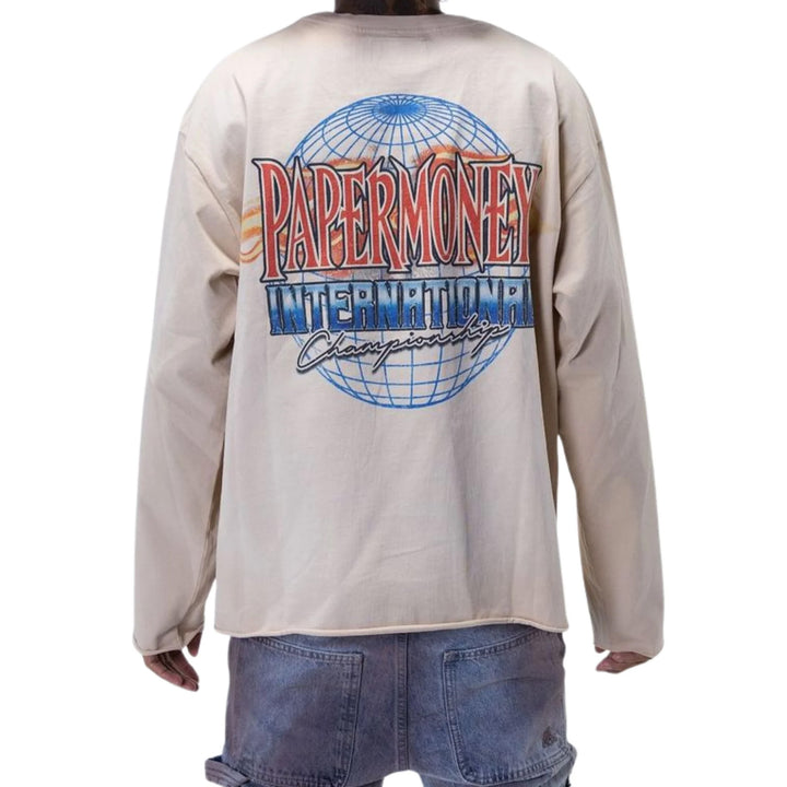 MAGLIA CROP MANICA LUNGA UOMO PAPER MONEY