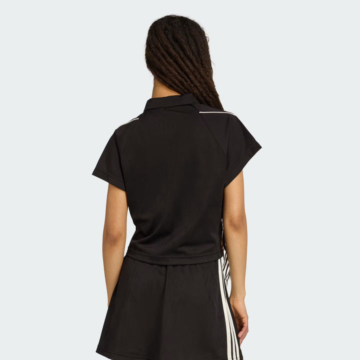 POLO CORTA DONNA ADIDAS STADIUM JACQUARD BLACK