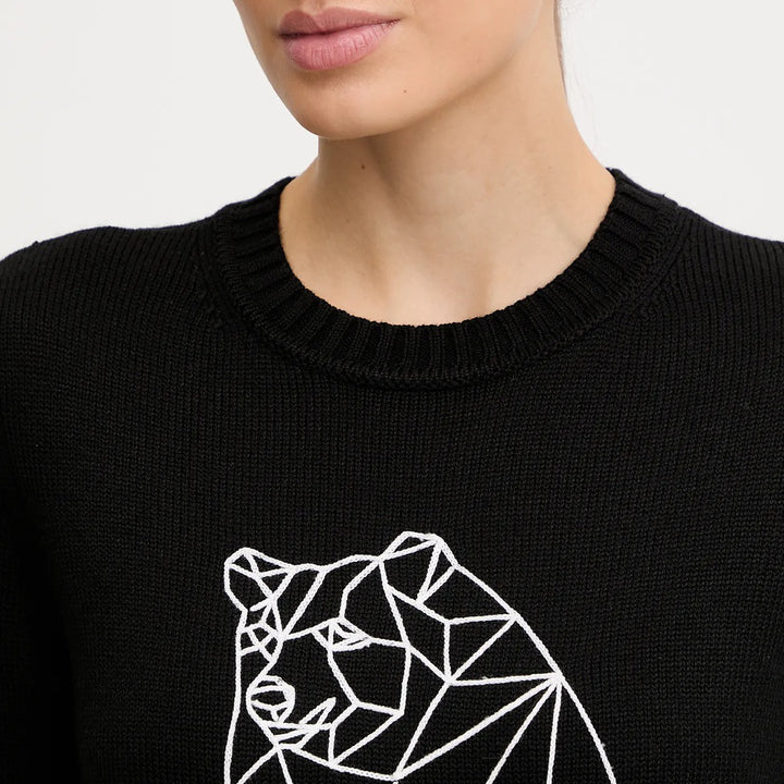 7W000700 AF17574 - Felpe - EMPORIO ARMANI - Maglia Lana - Nero & Beige - Maglione Girocollo - Caldo - Confortevole - Look Sportivo - Abbigliamento Autunno Inverno