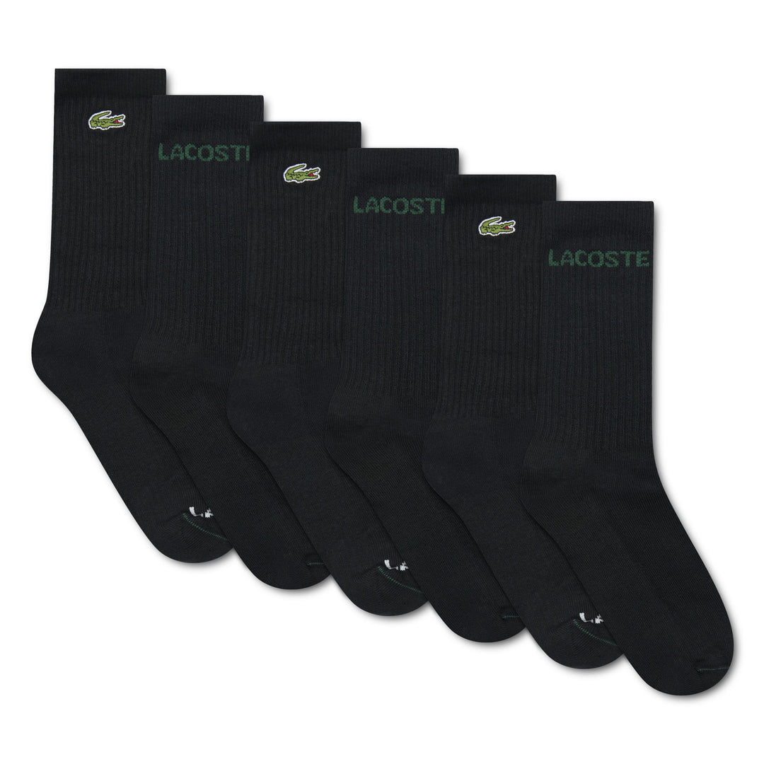 6 PAIRS LACOSTE UNISEX SOCKS