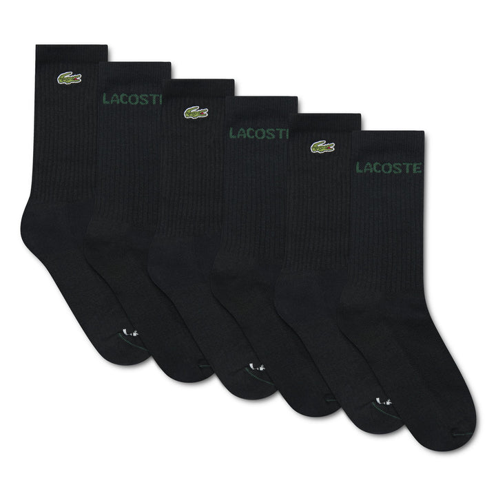 6 PAIRS LACOSTE UNISEX SOCKS