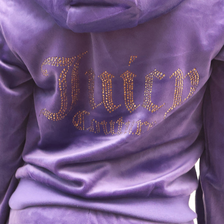 JBX6358 - Felpe - Bambini/Ragazzi - CON CAPPUCCIO JUICY COUTURE VELOUR FULL ZIP - GLAMOUR RÉTRO Y2K - Strass - Abbigliamento - Autunno/Inverno