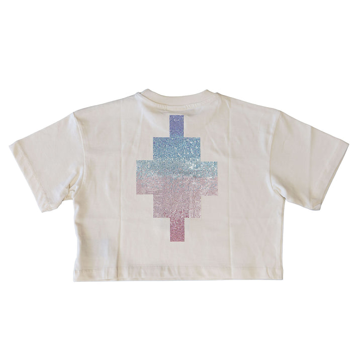 T-SHIRT MARCELO BURLON COUNTY OF MILAN BLACK JUNIOR GIRL