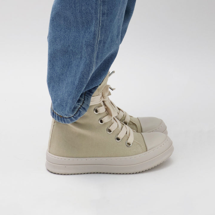 SNEAKERS UNISEX GEOSELIN THEATER RK ALTO TELA STIVALETTO STREETWEAR NERO