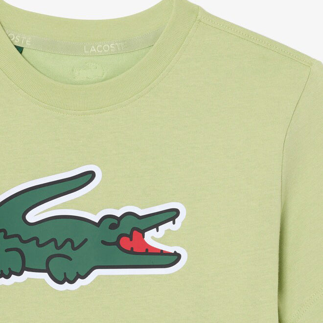 T-SHIRT JUNIOR UNISEX LACOSTE ULTRA DRY CON MAXI COCCODRILLO