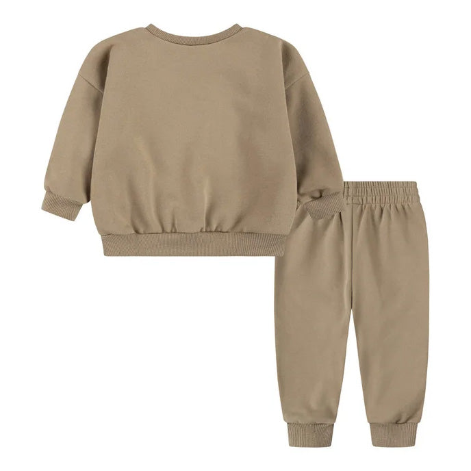 56M188 - Tute - NIKE ESSENTIAL - FLEECE CREW - FRENCH TERRY - BAMBINI - BEIGE/CHIARO - Look Casual - Abbigliamento