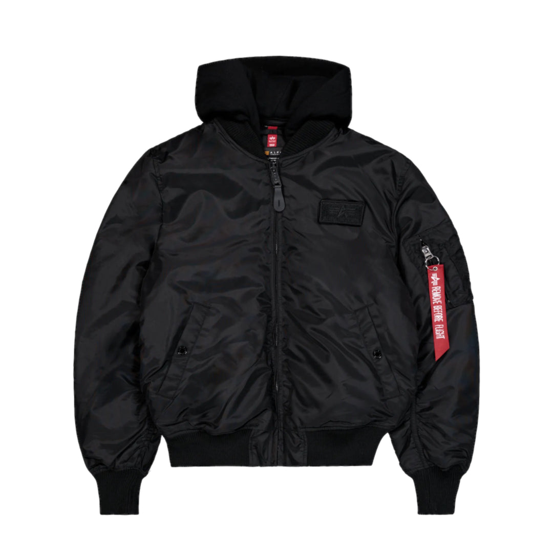 BOMBER UOMO ALPHA INDUSTRIES MA-1 TT HOOD – BLACK