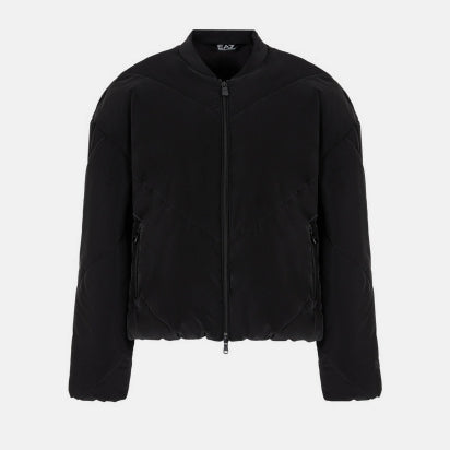 6DTB08 TNDMZ - Giacche - EMPORIO ARMANI - GIUBBOTTO BOMBER DONNA - Nero Classico - Stile Iconico - Casual Chic - Leggero - Abbigliamento Autunno/Inverno