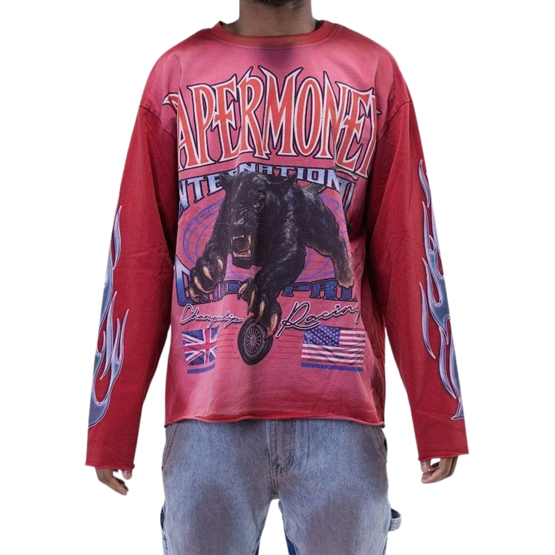 MAGLIA CROP MANICA LUNGA UOMO PAPER MONEY