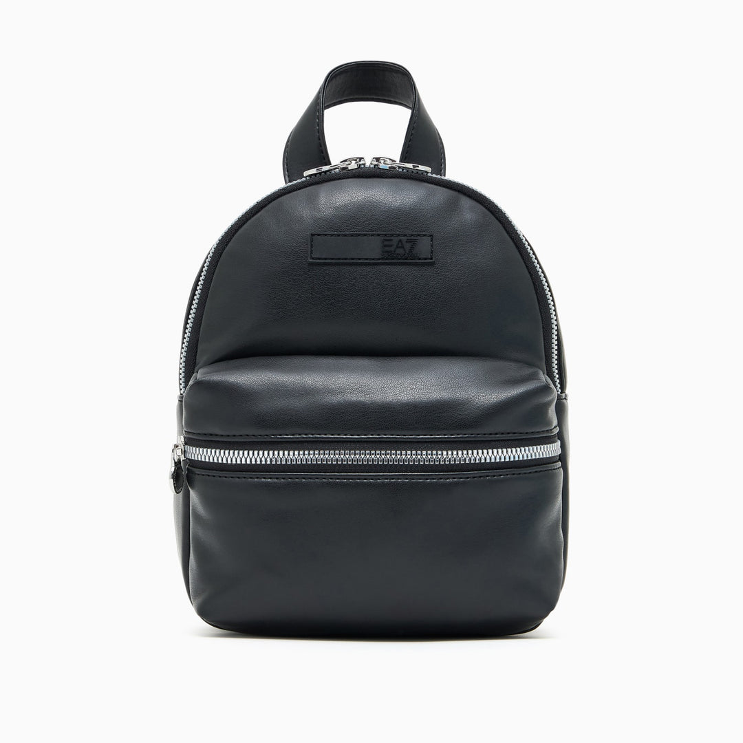 7W000549 AF19109 - Zaini - Mini - Donna - EMPORIO ARMANI - WINTER MIX - Nero - Pelle - Glamour - Look Chic - Sportivo - Bretelle - Accessorio Autunno Inverno