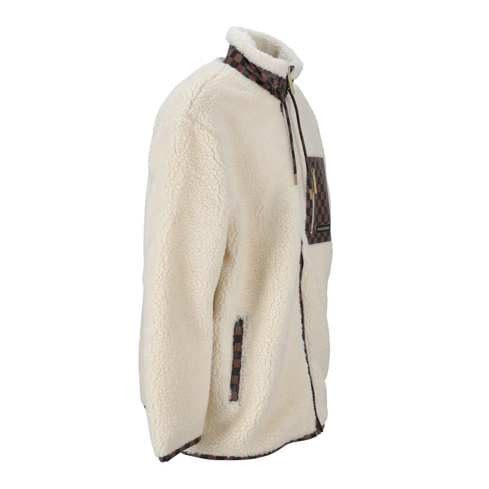 SP820IVO - Giacche - Unisex - Sprayground - Teddy - CHECKERED - Pelliccia Sintetica - Outerwear - Versatile - Abbigliamento Autunno Inverno