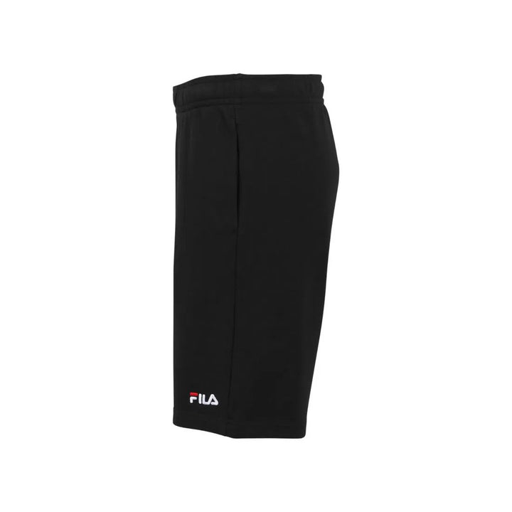 FAM0877 - Pantaloncini - Fila - SHORTS SPORTIVI - Uomo - Cotone Misto - Nero Con Logo Ricamato - Comfort & Minimalismo - Look Sportivo - Abbigliamento Primavera/Estate