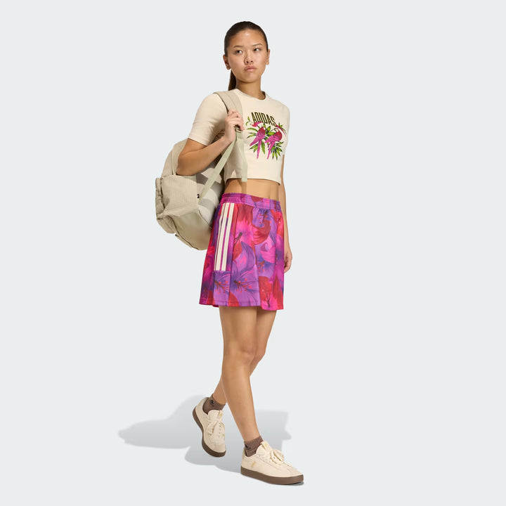 MINIGONNA DONNA ADIDAS X FARM RIO MULTICOLOR ROSA