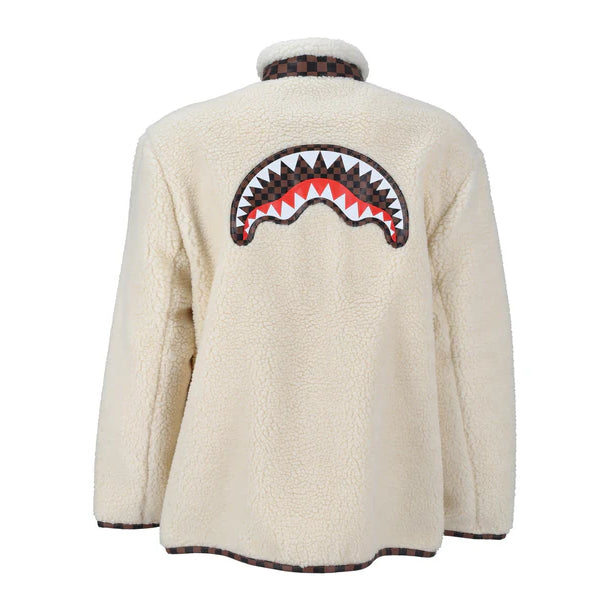 SP820IVO - Giacche - Unisex - Sprayground - Teddy - CHECKERED - Pelliccia Sintetica - Outerwear - Versatile - Abbigliamento Autunno Inverno