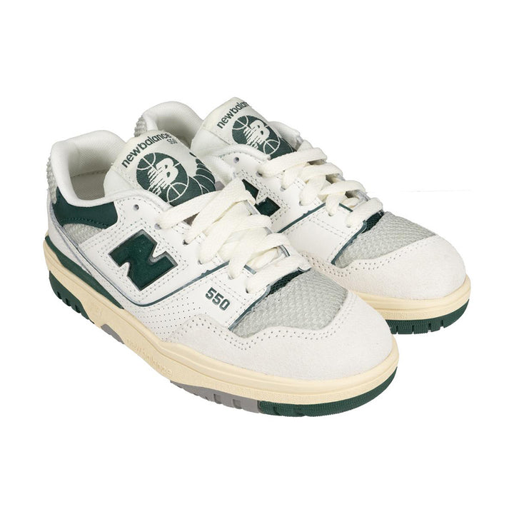 SCARPE BAMBINO NEW BALANCE 550 WHITE GREEN VINTAGE
