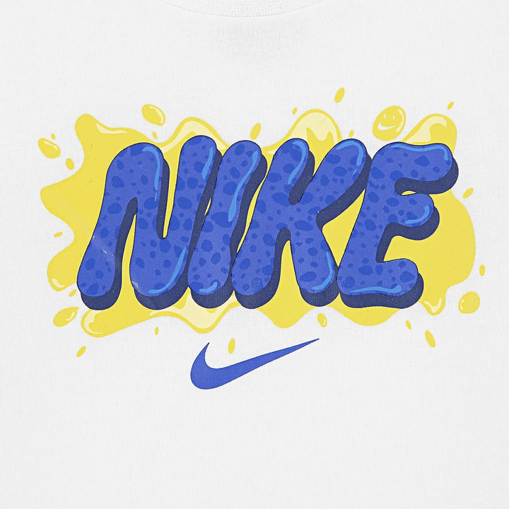 86N331 - T-Shirt e Polo - Nike - Bambini - MAGLIA MANICHE LUNGHE SLIME GRAPHIC - BIANCO/BLU/GIALLO