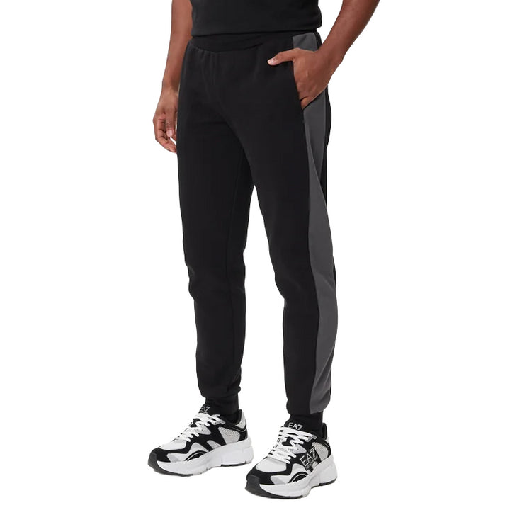 7M000941 AF10377 - TUTA UOMO EA7 EMPORIO ARMANI ATHLETIC COLOUR BLOCK NERO GRIGIO