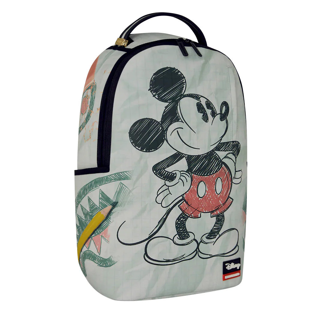 ZAINO UNISEX SPRAYGROUND DISNEY OLD SCHOOL MICKEY SKETCH BIANCO [PREORDER]