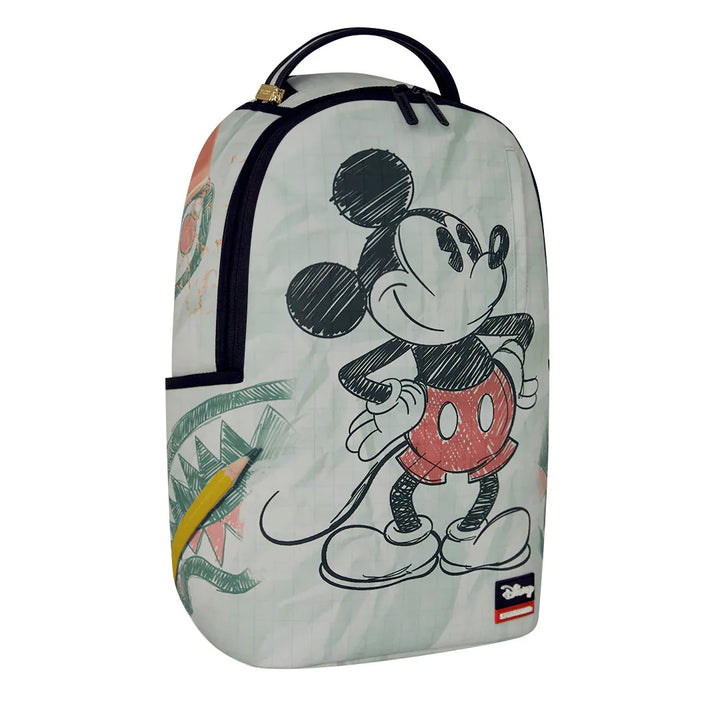 ZAINO UNISEX SPRAYGROUND DISNEY OLD SCHOOL MICKEY SKETCH BIANCO [PREORDER]