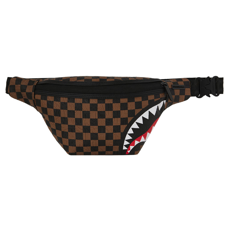 MARSUPIO CROSSBODY SPRAYGROUND SAWTOOTH SHARKS IN PARIS MARRONE DAMIER 910B8240NSZ