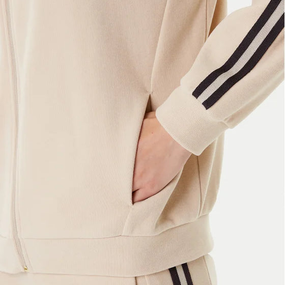 7W000566 AF15528 - Felpe - EMPORIO ARMANI - CANNETE BANDA - Beige - Con Zip - Chic & Sportiva - Sportiva - Abbigliamento Autunno Inverno