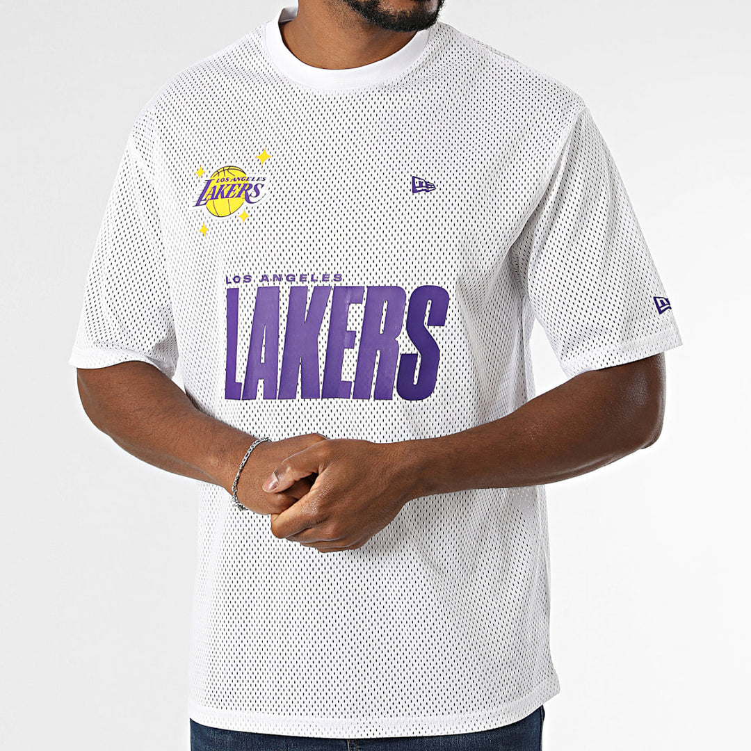 T-SHIRT NEW ERA NBA PLAYER GRAPHIC OVERSIZE LAKERS BIANCA 60771594