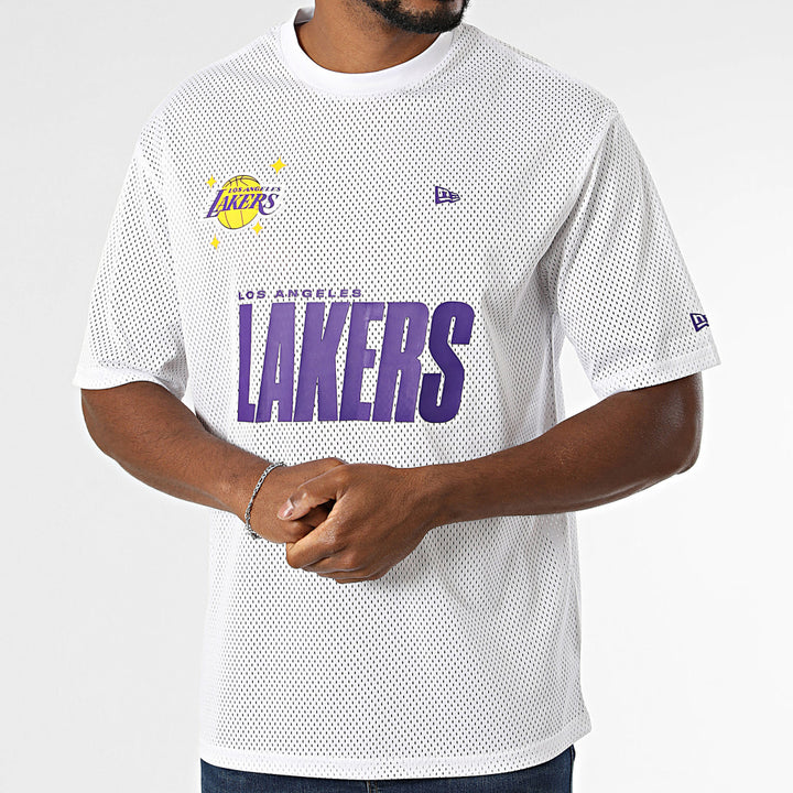T-SHIRT NEW ERA NBA PLAYER GRAPHIC OVERSIZE LAKERS BIANCA 60771594