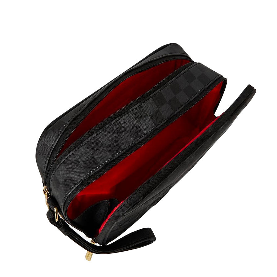 POCHETTE BEAUTY CASE SPRAYGROUND SPRITZ BLACK TOILETRY BAG PELLE VEGANA NERA 910B8280NSZ