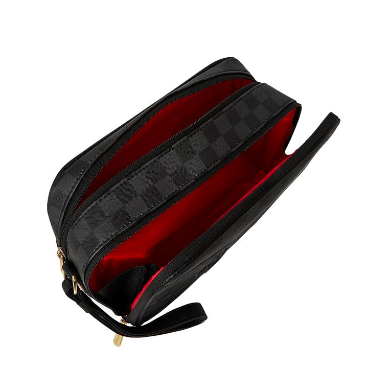 POCHETTE BEAUTY CASE SPRAYGROUND SPRITZ BLACK TOILETRY BAG PELLE VEGANA NERA 910B8280NSZ