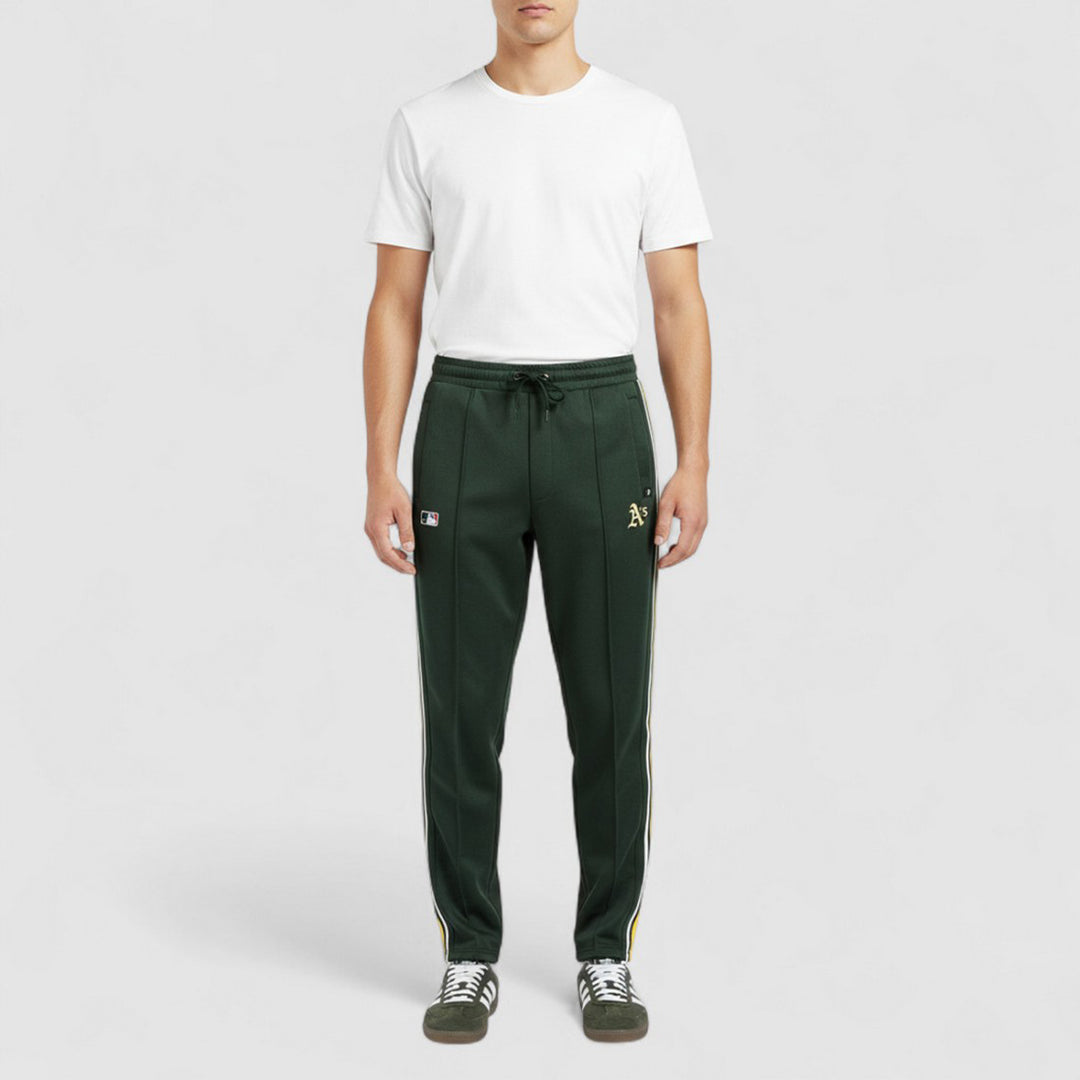 47-BB018PMSYAX636517DG - Pantaloni - Uomo - 47 MVP - BRAND JETWAY - OAKLAND ATHLETICS - Verde - Stile MLB - Look Casual Baseball - Abbigliamento Autunno Inverno