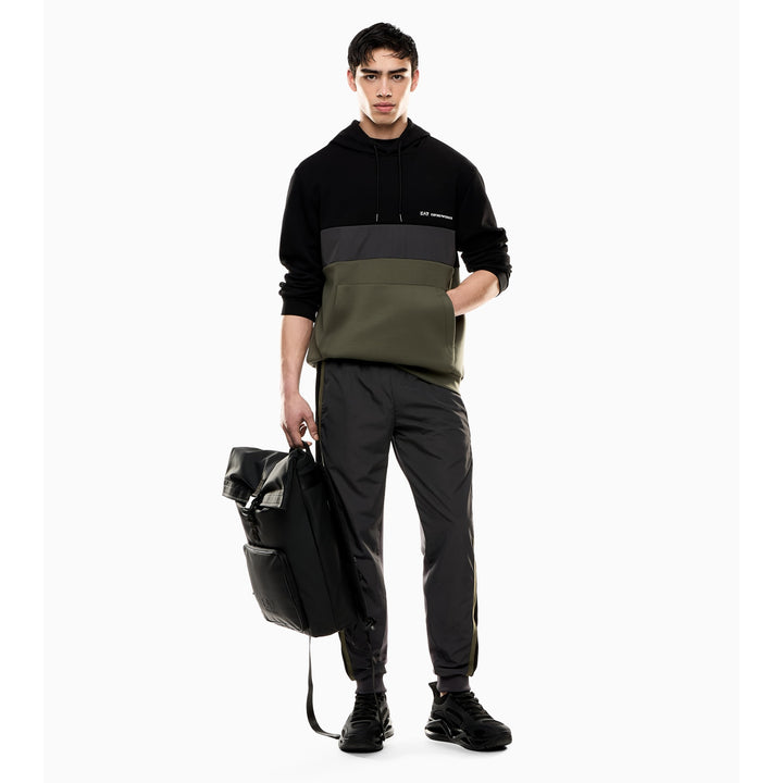7M000937 AF17003 - FELPA CON CAPPUCCIO EA7 EMPORIO ARMANI ATHLETIC COLOUR BLOCK UOMO