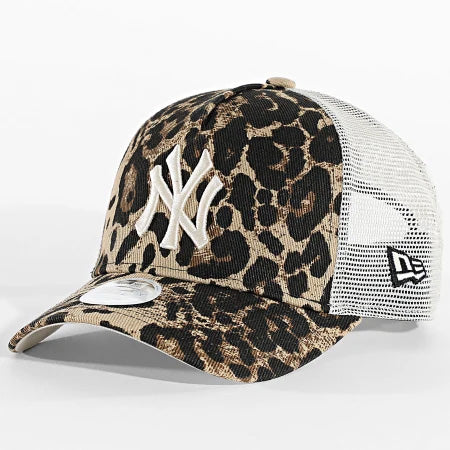 CAPPELLINO TRUCKER DONNA NEW ERA 9FORTY A-FRAME NY YANKEES LEOPARD