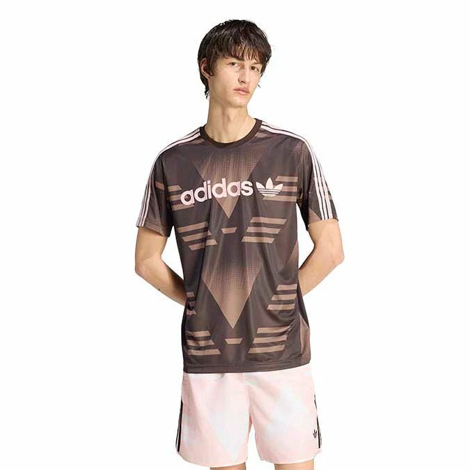 T-SHIRT UNISEX ADIDAS ORIGINALS LOOSE SPONSORED MARRONE CAFFÈ