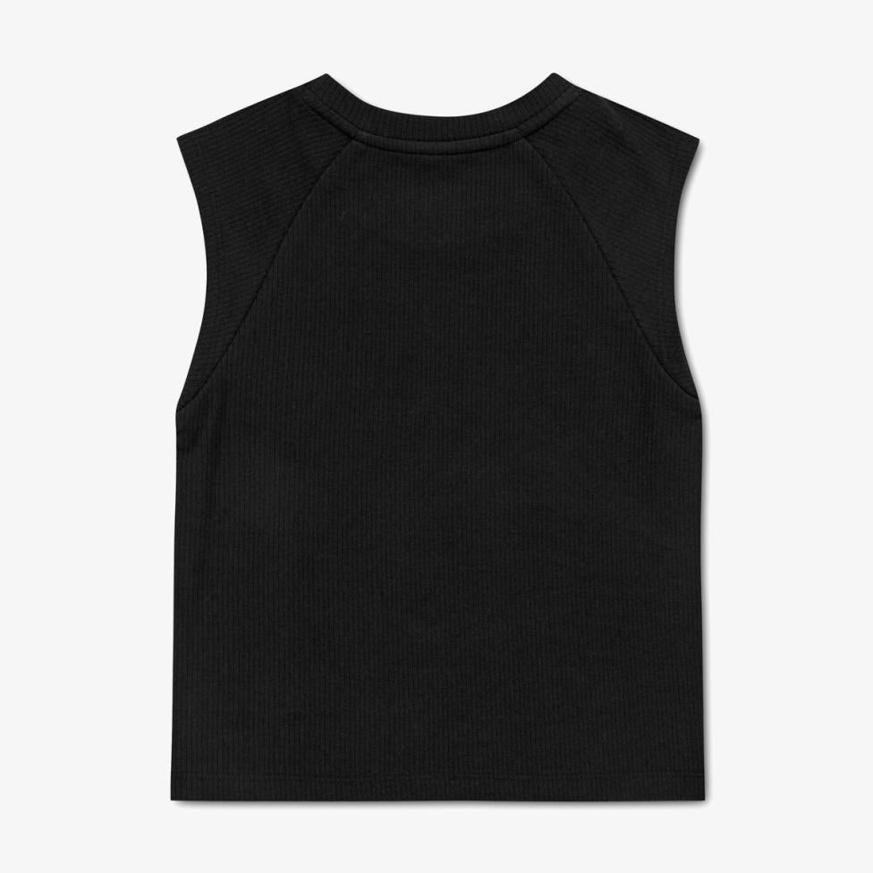 CANOTTA RAGAZZA JORDAN SECRET DIARY RIBBED TANK TOP BLACK