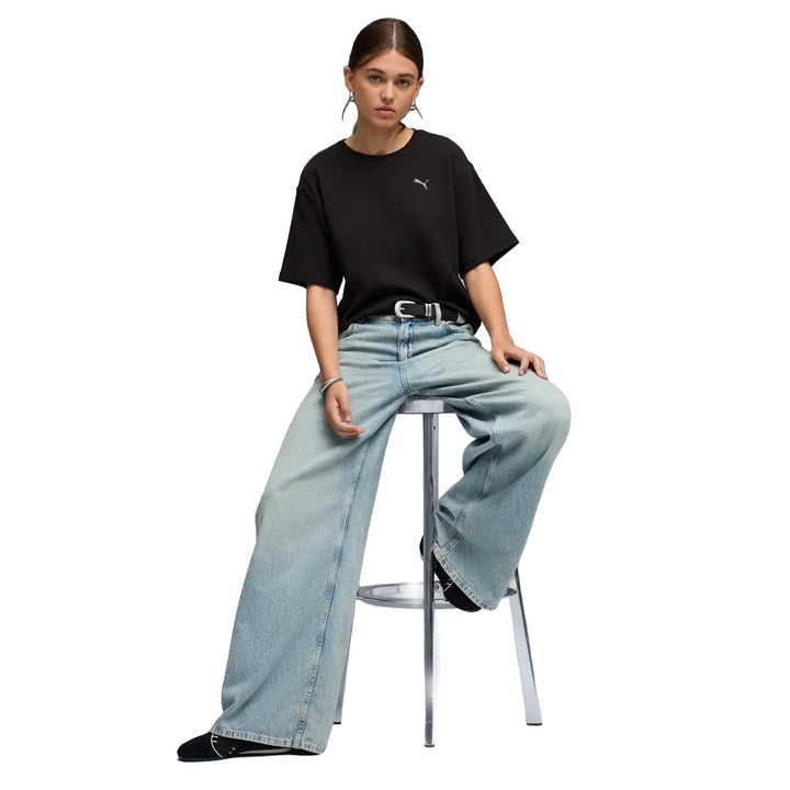 T-SHIRT PUMA WARDROBE ESS 691813 DONNA MAGLIA GIROCOLLO COTONE