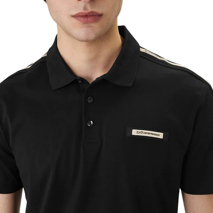 POLO UOMO EA7 EMPORIO ARMANI CON LOGO MANICHE