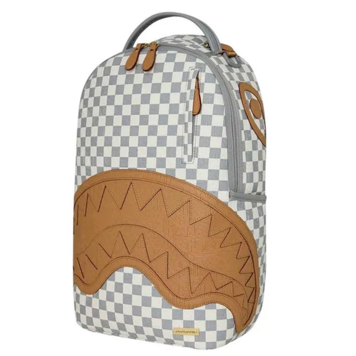 ZAINO UNISEX SPRAYGROUND EMBOSSED CREAM CHECK RITZ RIVIERA