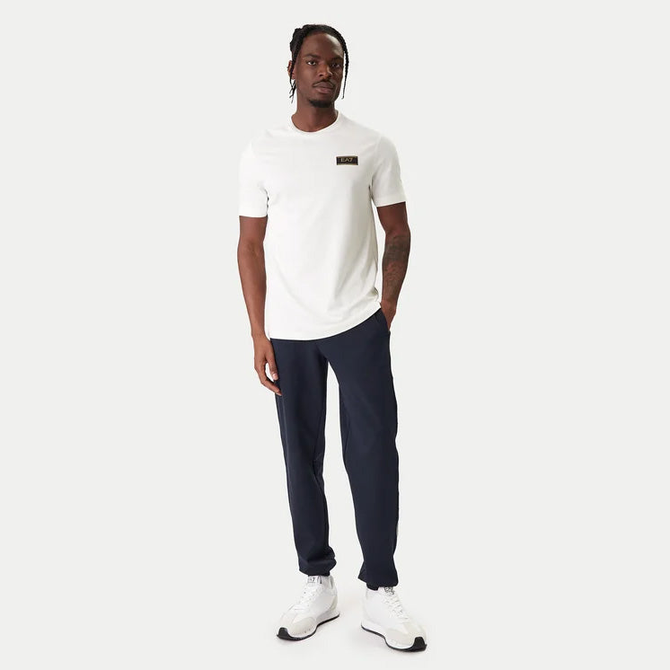 T-SHIRT UOMO EA7 EMPORIO ARMANI CON PATCH LOGO GOLD