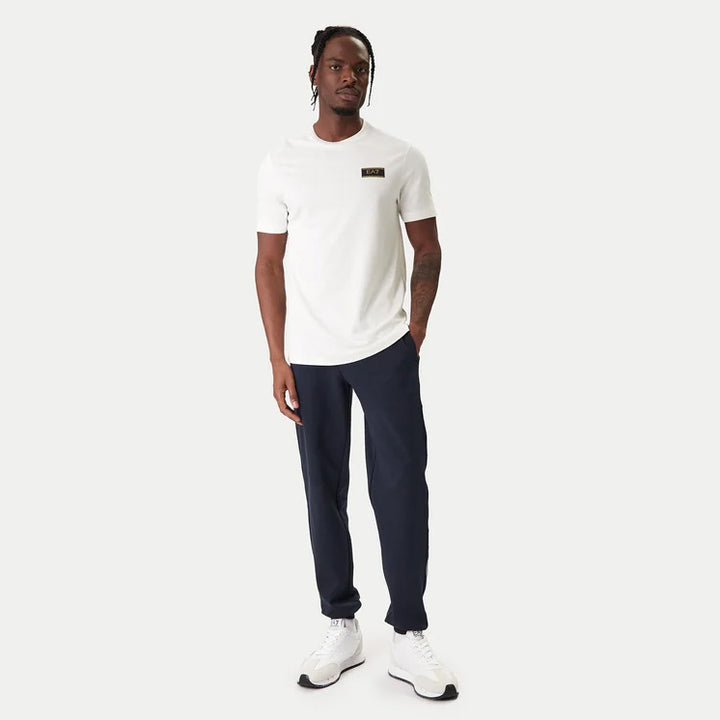T-SHIRT UOMO EA7 EMPORIO ARMANI CON PATCH LOGO GOLD